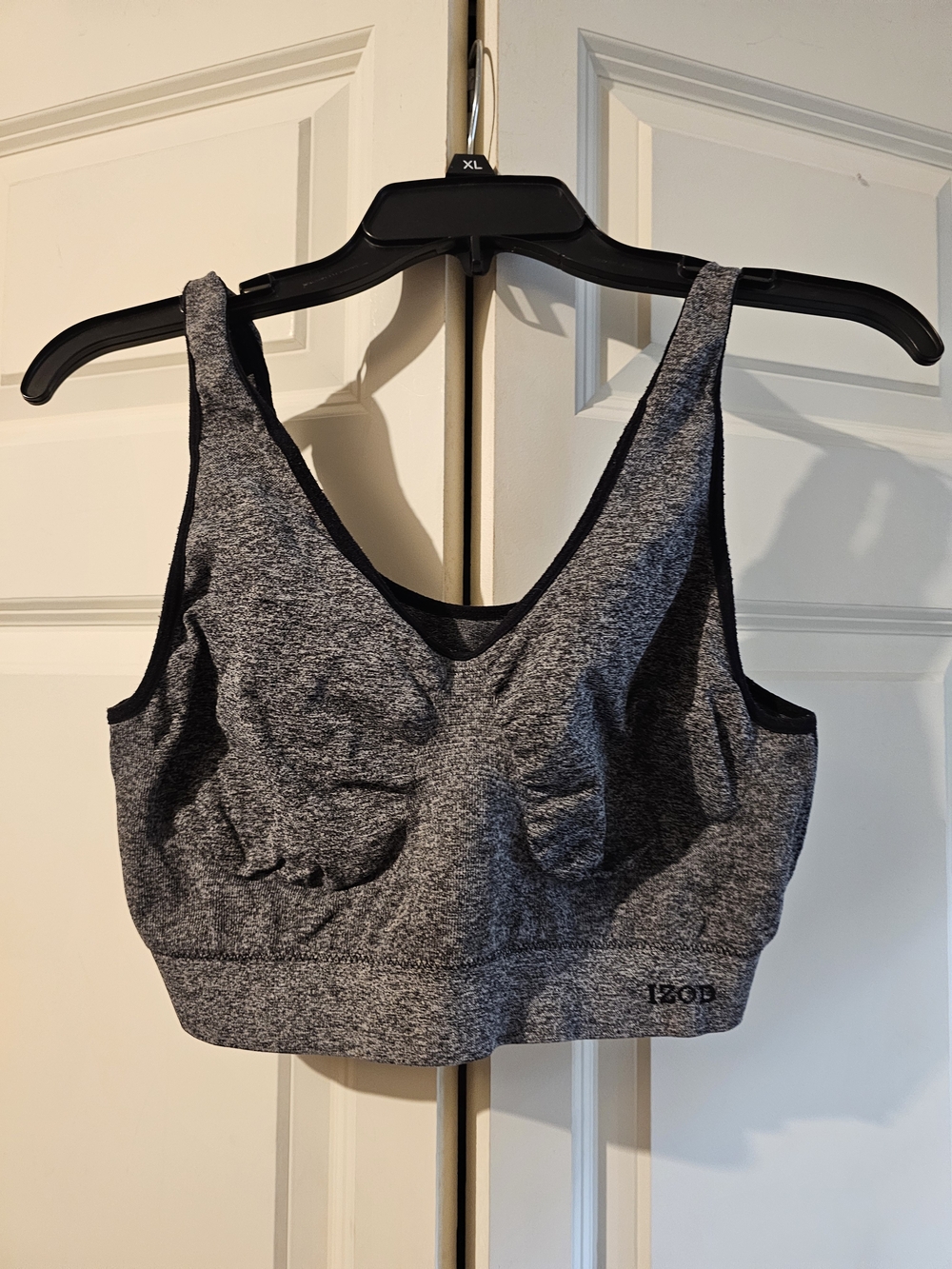 Izod Seamless Heather Gray Supportive Sports Bra Xl